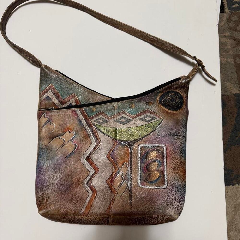 Title vintage anuschka hand painted